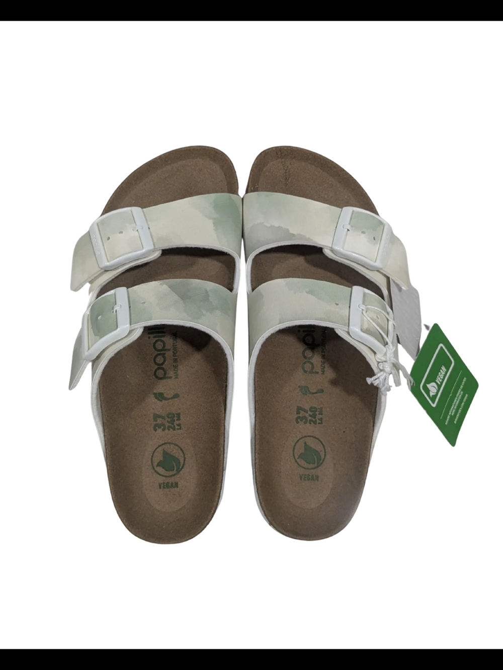 Birkenstock - Arizona Grooved Papillo Platform - Khaki Watercolor, Sz 6/ EU 37